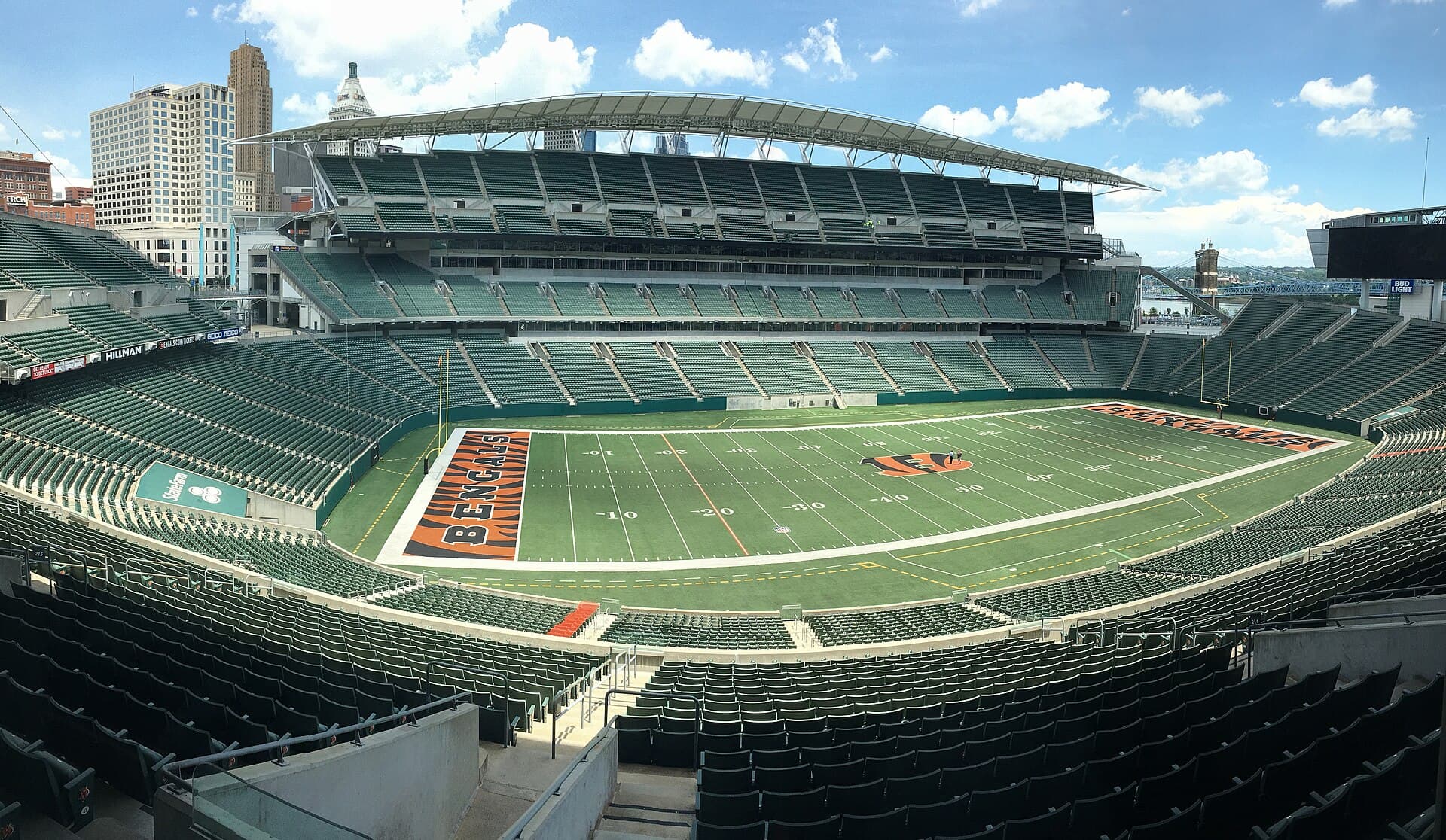 The interior of Cincinnati's Paycor Stadium, home of the Bengals.